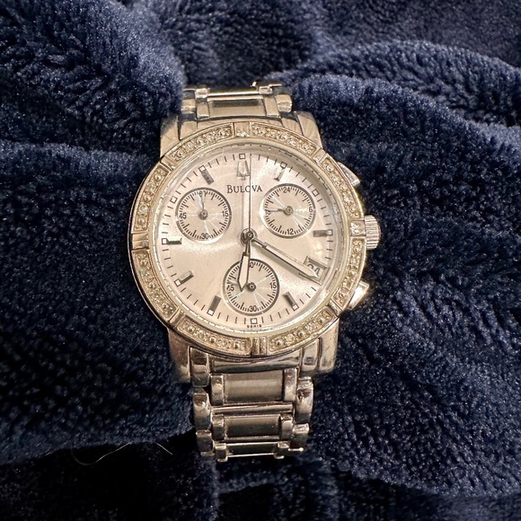 Bulova Accessories - BULOVA LADIES CHRONOGRAPH WATCH WITH DIAMONDS